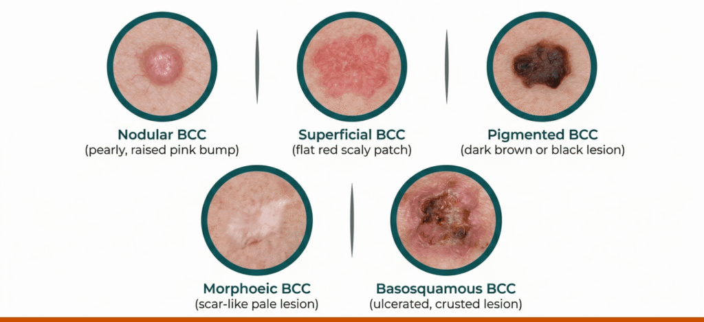 Visual examples of basal cell carcinoma